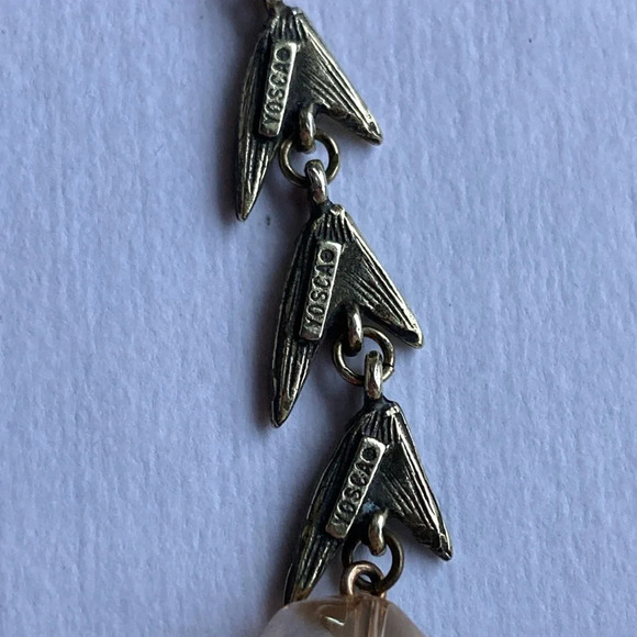 Gerard Yosca Glass Crystal Pendant Dangle Necklace - Picture 6 of 15